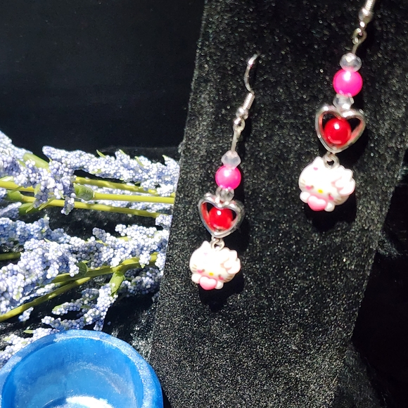 Hand Crafted Other - Kids Earrings With Hello Kitty Charms